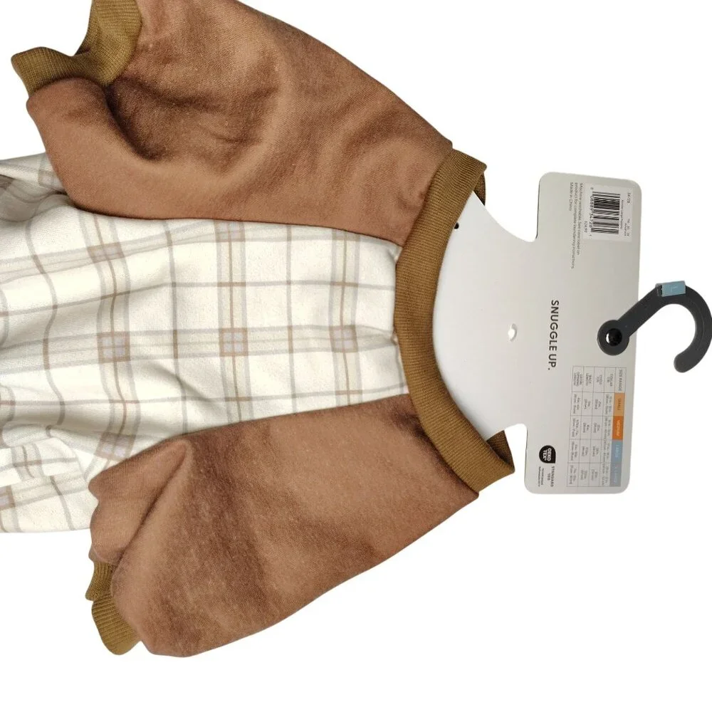 Koolaburra By UGG Xander Large Dog Pajamas With Brown Plaid Design